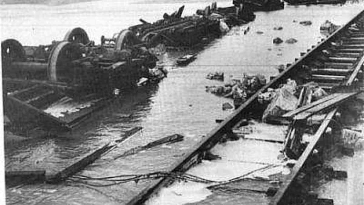 Cyclone washes away passenger train