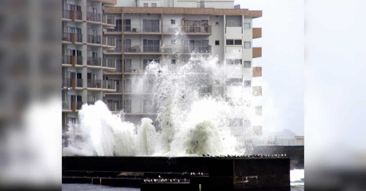 High waves in South Tokyo