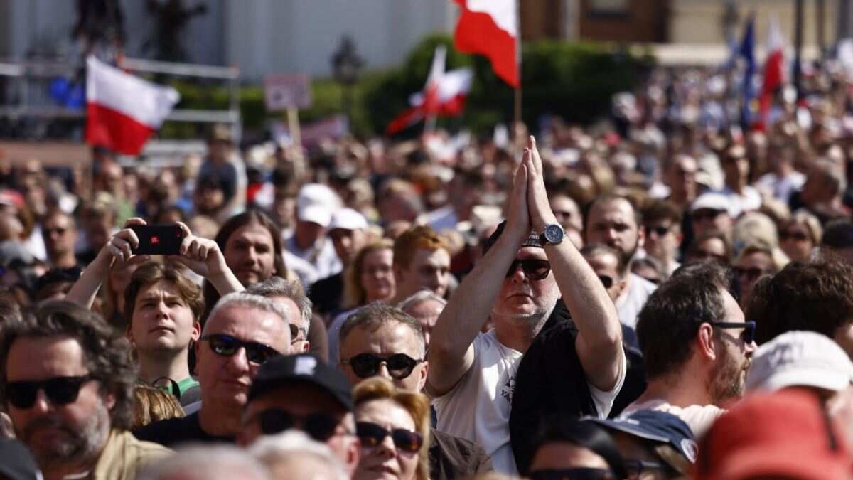 People travelled to Warsaw rally