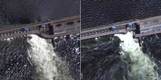 Was the Ukraine dam partially damaged days before it collapsed? Satellite images give detailed insights