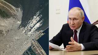 In his first reaction, Russia's Vladimir Putin calls Kakhovka dam blast a 'barbaric act'