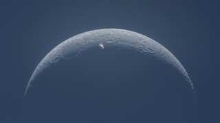 Astrophotographer clicks stunning image of ISS transiting a crescent moon