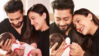 Indian actress Gauahar Khan reveals her son's name; shares first family portrait since delivery