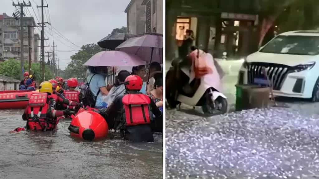 At least three killed after storms sweep through China, flood warnings issued