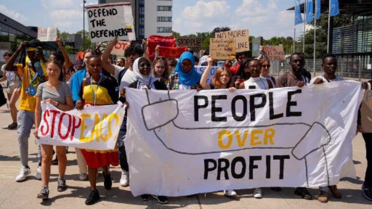 'Stop EACOP,' 'Let's keep in the ground': Climate activists demand