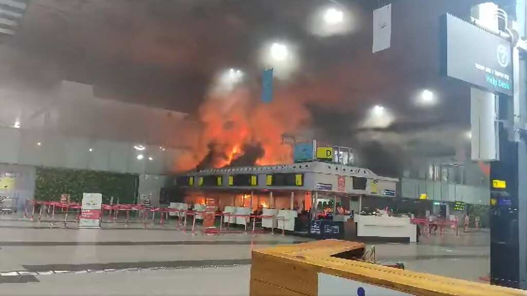 Video | India: Fire breaks out at Kolkata airport's check-in area