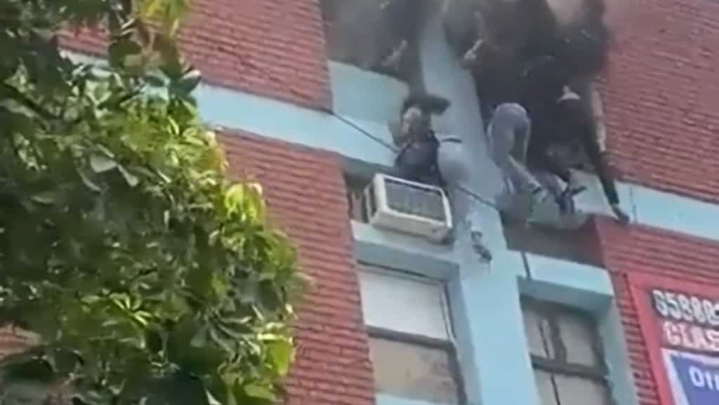 WATCH | Fire breaks out at Delhi coaching centre, students jump out of window
