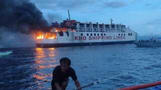 WATCH | Ferry with 120 people on board catches fire in central Philippines