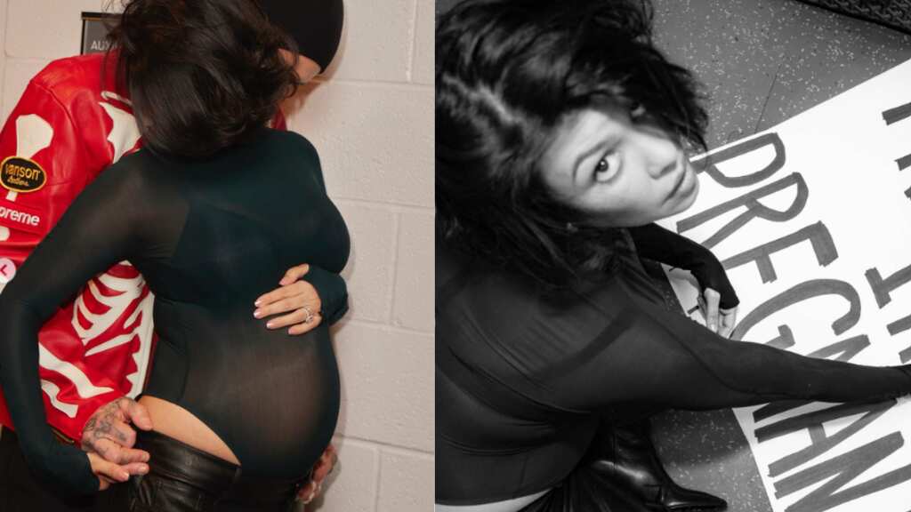 Kourtney Kardashian debuts baby bump with adorable photos - see pics