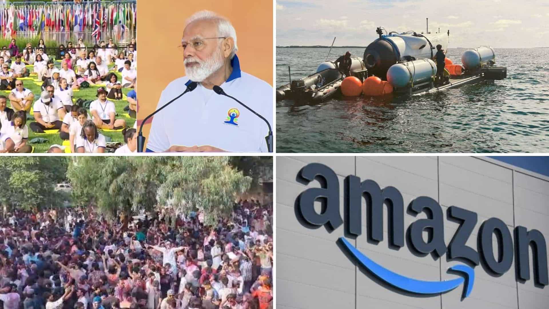 Top 10 world news: PM Modi leads Yoga event at UN headquarters, 20 hours of oxygen on Titanic sub, and more Top 10 world news: PM Modi leads Yoga event at UN headquarters, 20 hours of oxygen on Titanic sub, and more