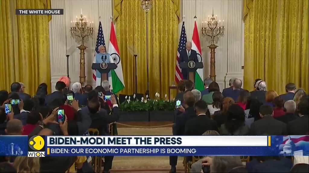PM Modi in US: Biden hosts news conference with Indian Prime Minister Narendra Modi
