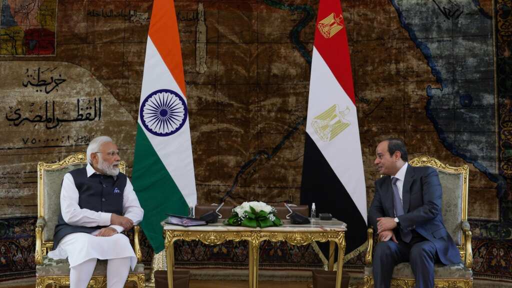 Indian PM Modi discusses defence, trade with Egyptian President Abdel Fattah el-Sisi