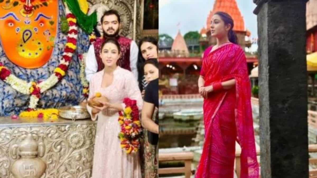 Sara Ali Khan meditates in Ujjain temple, See pics, videos Sara Ali Khan meditates in Ujjain temple, See pics, videos