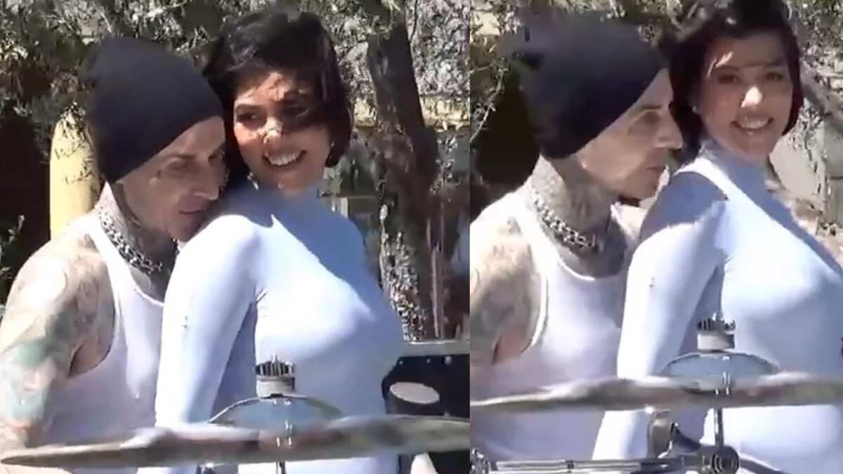 Kourtney and Travis reveal the sex of their baby in the most rocking way - Watch Kourtney and Travis reveal the sex of their baby in the most rocking way - Watch