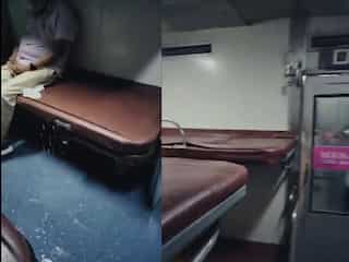 'Shower facility': Water leaks through the roof of AC coach, netizens slam Indian Railways