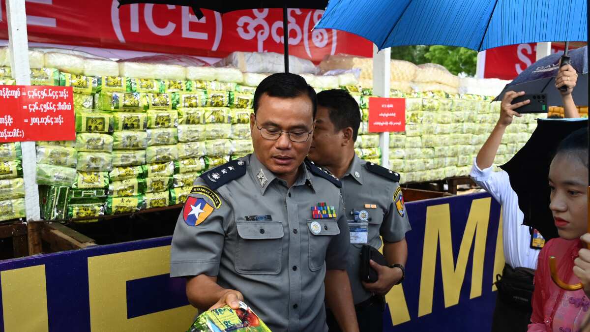 Torched illegal drugs