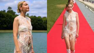 Gigi Hadid stuns in lace lingerie at Jacquemus S/S 2024 runway in Versailles