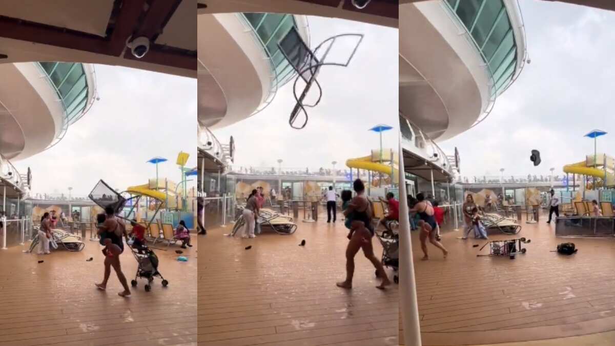 Watch | Video of furniture flying across cruise amid rainstorm in US goes viral Watch | Video of furniture flying across cruise amid rainstorm in US goes viral