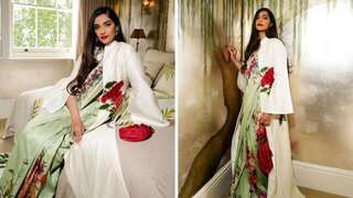 Sonam Kapoor looks gorgeous in a floral saree as she attends UK PM Rishi Sunak's reception 