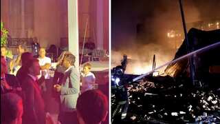 President Emmanuel Macron seen partying with Elton John as France descends into chaos, destruction