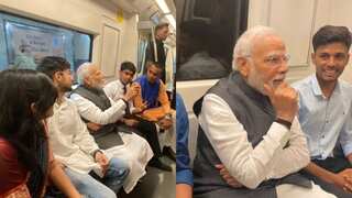 WATCH | PM Modi travels by Delhi metro to attend function