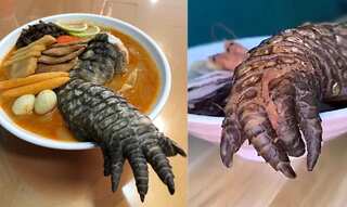 Wanna try? This Taiwanese eatery is selling a ramen bowl with a crocodile leg