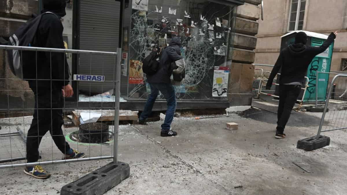 Vandalism by protesters