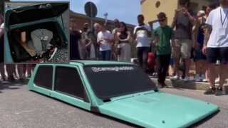 Watch | 'World's lowest car' with no tyres and doors leaves netizens shocked