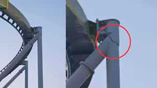 Watch: Massive crack forces North Carolina amusement park to shut down its roller coaster