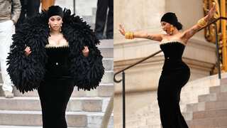 Magnificent! Cardi B channels her inner raven in custom Schiaparelli ensemble at Paris Haute Couture Week