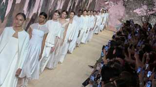 Dior presents Greek Goddesses-inspired collection at Paris Haute Couture Week