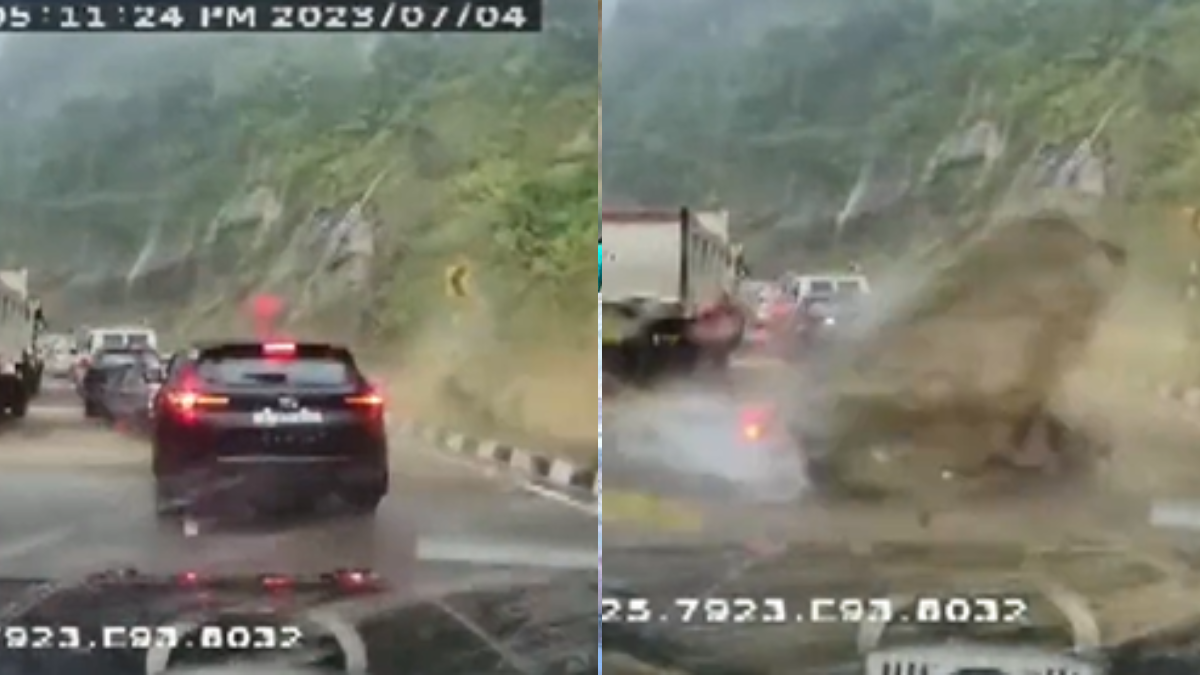 Video | Huge boulder flattens cars in India's Nagaland, 2 killed, several injured
