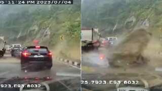 Video | Huge boulder flattens cars in India's Nagaland, 2 killed, several injured