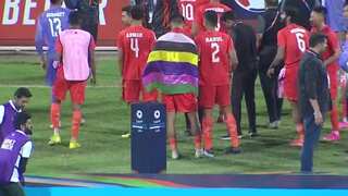 Manipur issue: Indian midfielder Jeakson Singh sports Meitei flag at SAFF Championship