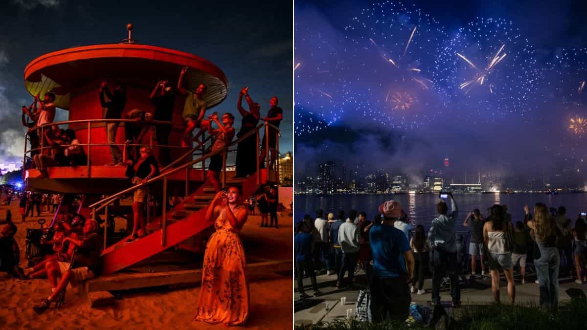 Independence Day fireworks at Miami Beach