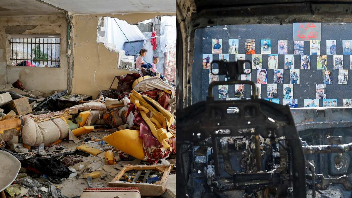 Houses and vehicles destroyed