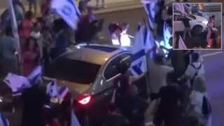 Video | Cars drive through swarm of protesters in Tel Aviv