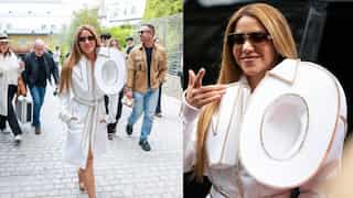 Shakira grabs eyeballs with her unique 'NO' outfit at Paris Haute Couture Week