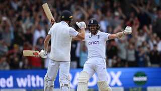 No Bazball but England keep Ashes hopes alive with three-wicket win over Australia in Leeds