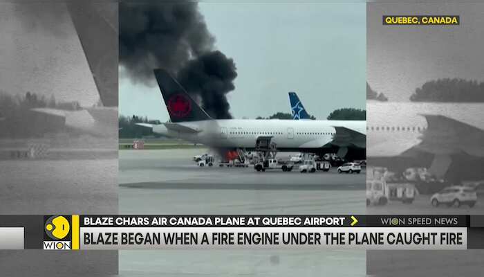 Air Canada plane catches fire at Quebec airport | Chinese economy in cold soup | WION Speed News