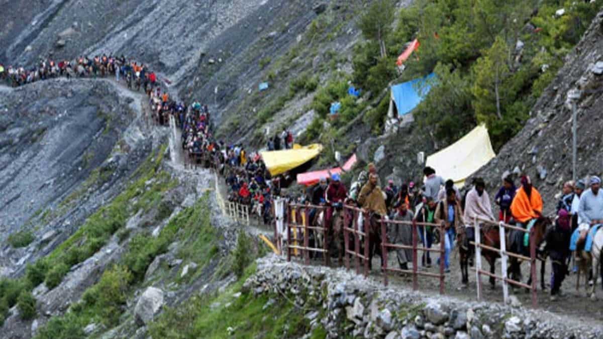 Despite heavy rains, over 100,000 pilgrims have visited the holy cave at Amarnath Despite heavy rains, over 100,000 pilgrims have visited the holy cave at Amarnath