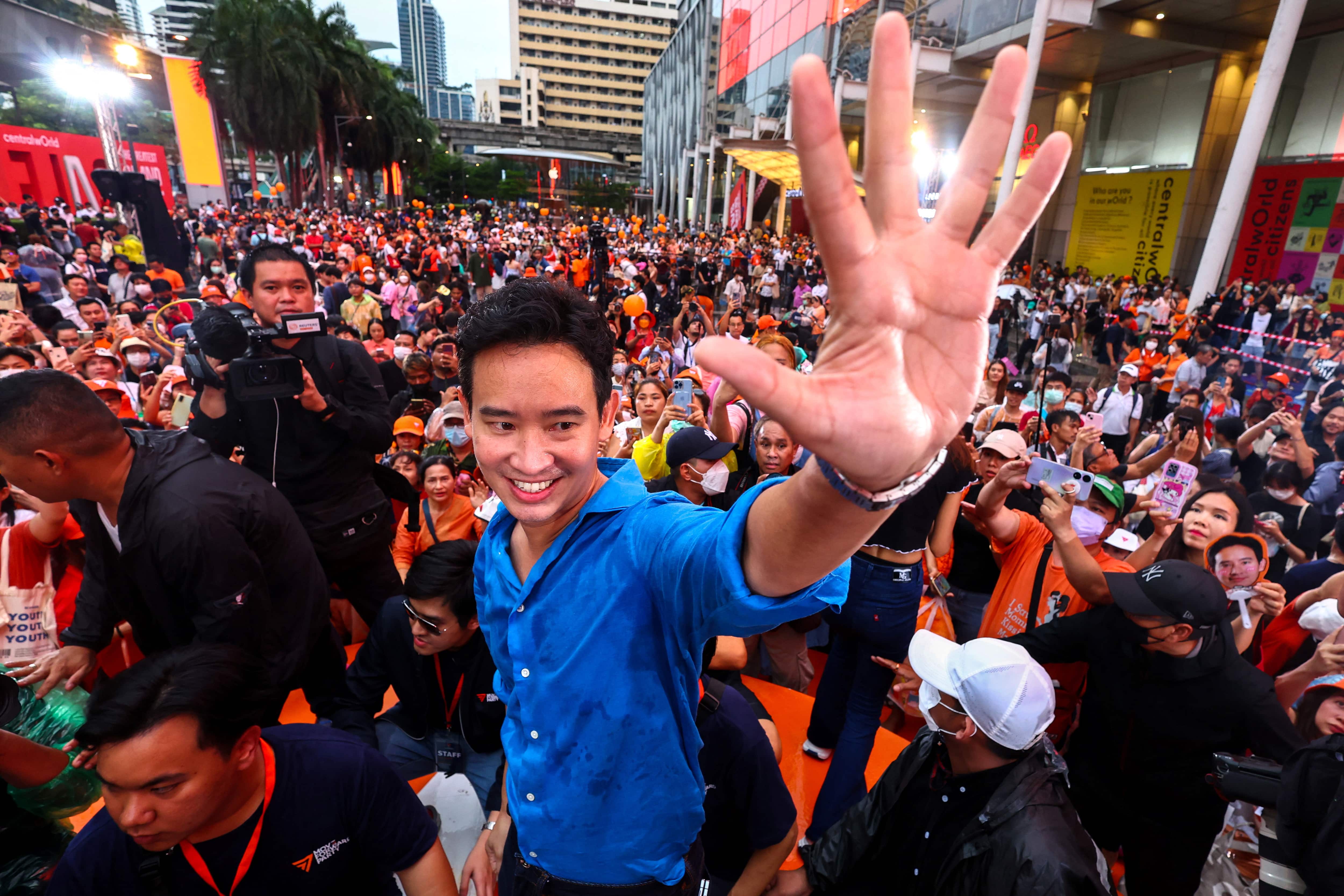 Thailand: Pita Limjaroenrat holds rally for support ahead of vote for PM