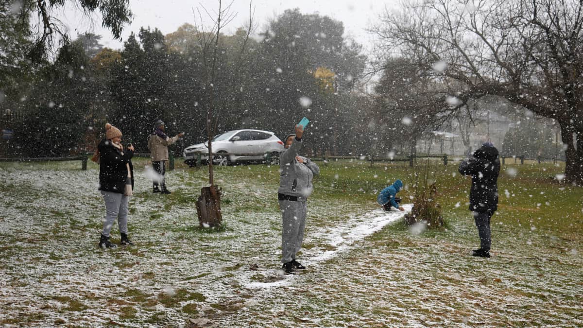 Snowfall in South Africa