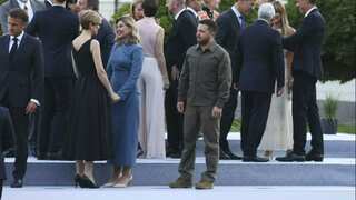 'Lost child in a fair': Internet reacts to Zelensky's photo at NATO Summit