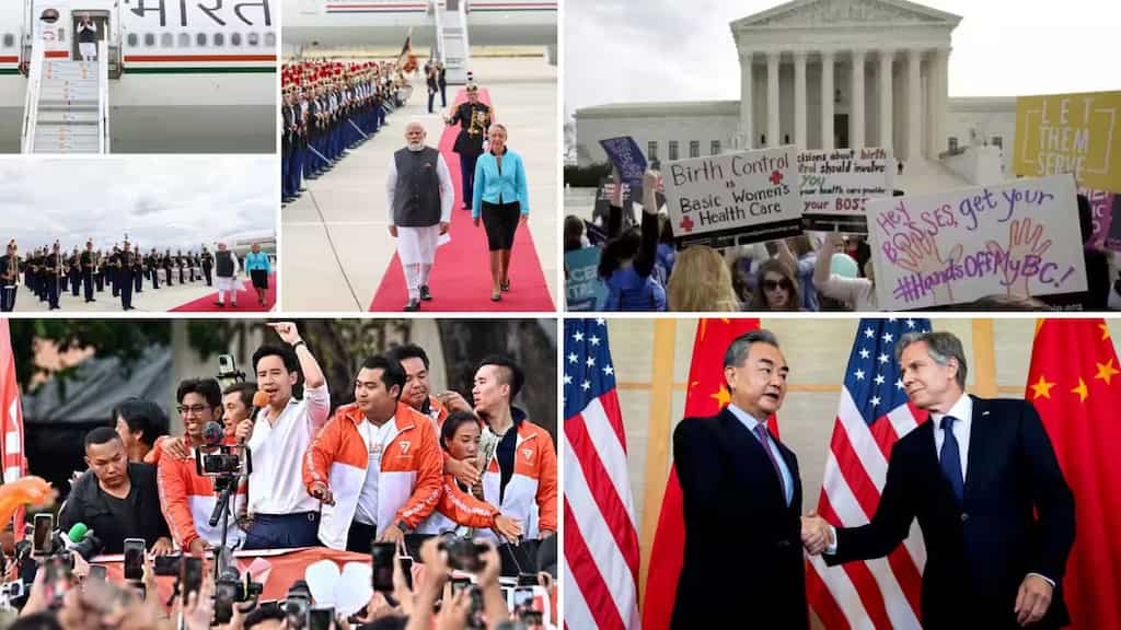 Top 10 world news: Indian PM Modi lands in Paris, winning Thai PM blocked from power, and more