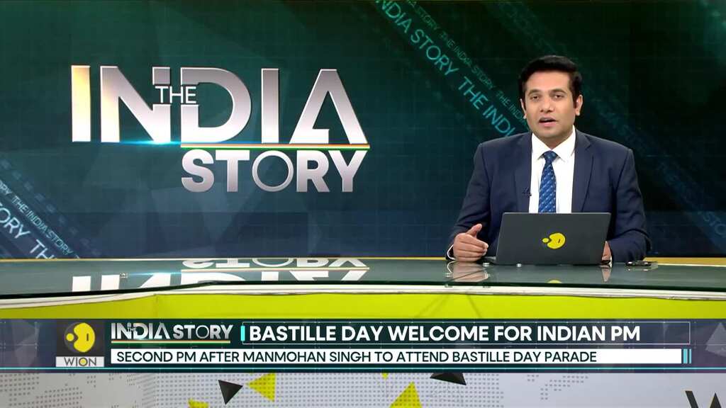 Bastille day welcome for Indian PM
