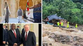 Top 10 world news: PM Modi's visit to UAE, Putin discusses upcoming BRICS summit with Ramaphosa, and more