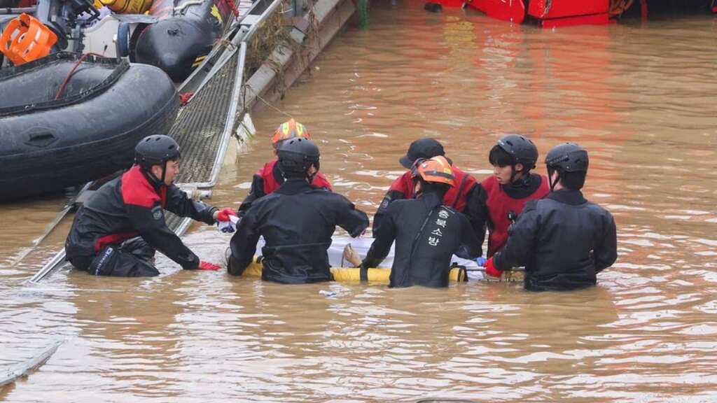 South Korea rain fury: Rescuers recover 13 bodies from flooded tunnel