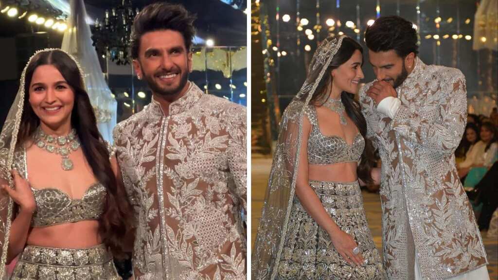 Ranveer Singh, Alia Bhatt turn bride and groom for Manish Malhotra, Deepika cheers from the side