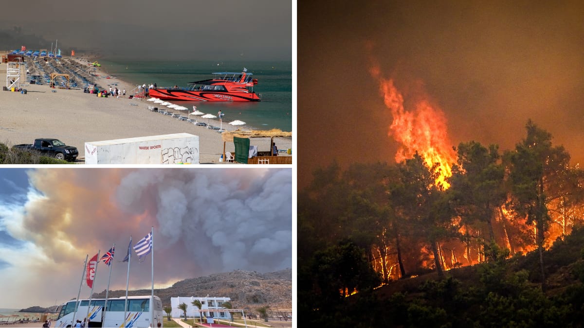 Wildfire on Greek island of Rhodes prompts evacuation of over 2,000 people